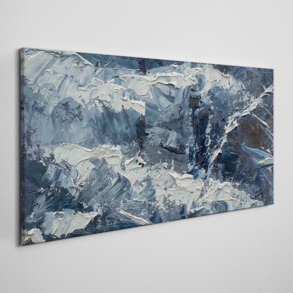 Tableau sur toile Paysage d'hiver aux tons bleus