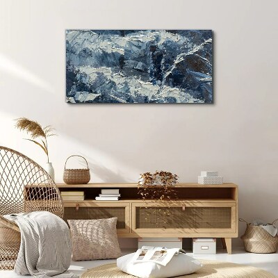 Tableau sur toile Paysage d'hiver aux tons bleus