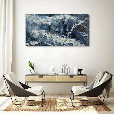 Tableau sur toile Paysage d'hiver aux tons bleus