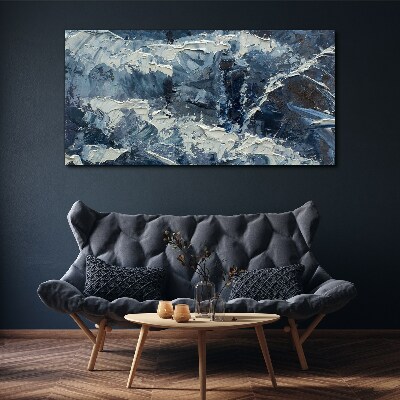 Tableau sur toile Paysage d'hiver aux tons bleus