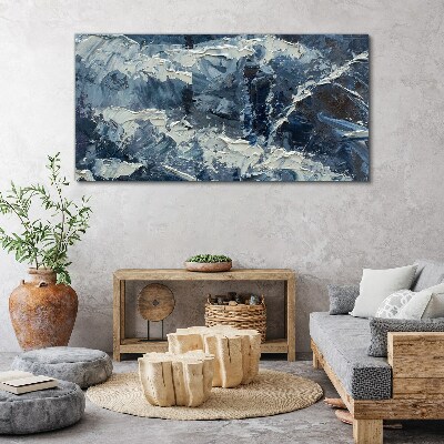 Tableau sur toile Paysage d'hiver aux tons bleus
