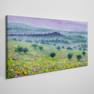 Tableau sur toile Paysage aux couleurs pastel