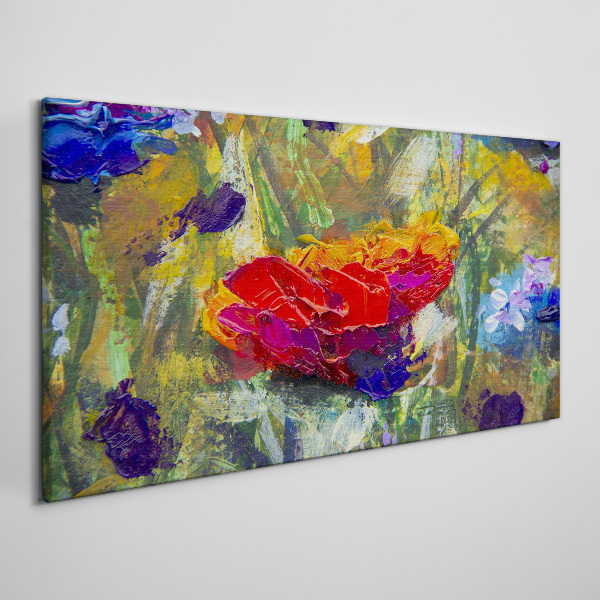 Tableau sur toile Expressionnisme floral coloré