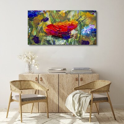 Tableau sur toile Expressionnisme floral coloré