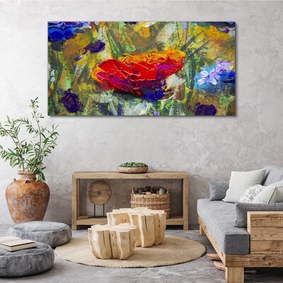 Tableau sur toile Expressionnisme floral coloré