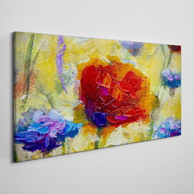 Tableau toile imprimée Une explosion florale de couleurs