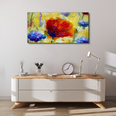 Tableau toile imprimée Une explosion florale de couleurs