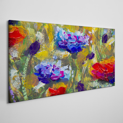 Tableau imprimé sur toile Un paysage floral aux couleurs intenses