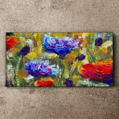 Tableau imprimé sur toile Un paysage floral aux couleurs intenses