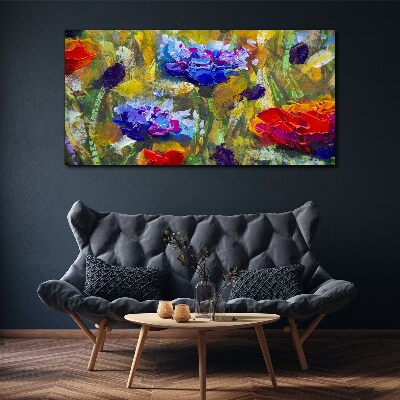 Tableau imprimé sur toile Un paysage floral aux couleurs intenses
