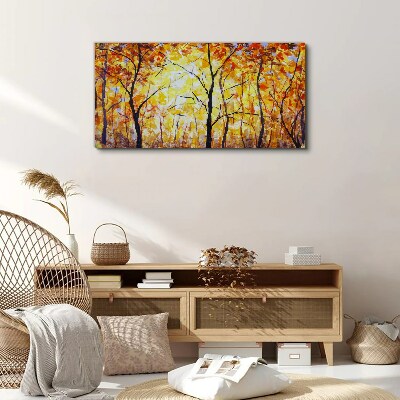Tableau imprimé sur toile Automne doré dans la forêt
