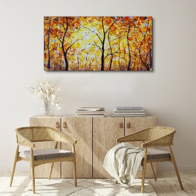 Tableau imprimé sur toile Automne doré dans la forêt