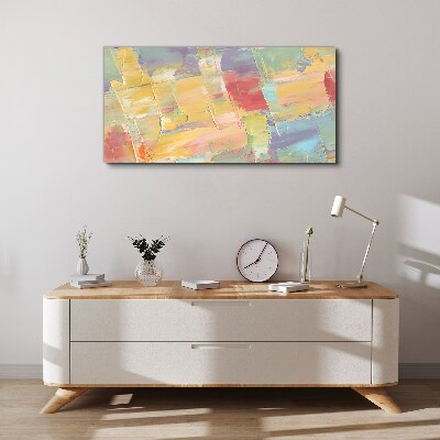 Tableau toile imprimée Abstractions pastel en mouvement