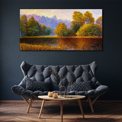 Tableau toile imprimée Un paysage d'automne paisible