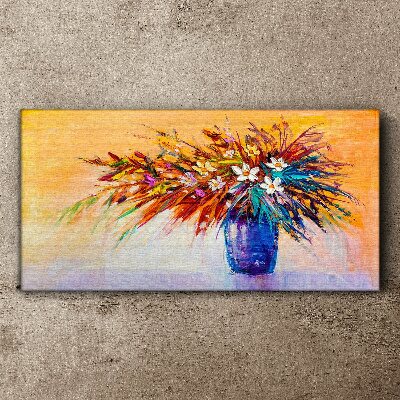Tableau imprimé sur toile Un bouquet coloré dans un vase