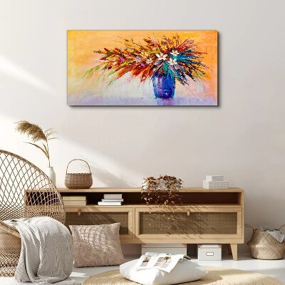 Tableau imprimé sur toile Un bouquet coloré dans un vase