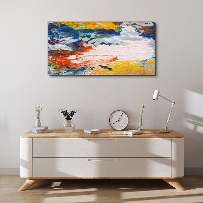Tableau toile imprimée Une vague de couleurs en mouvement