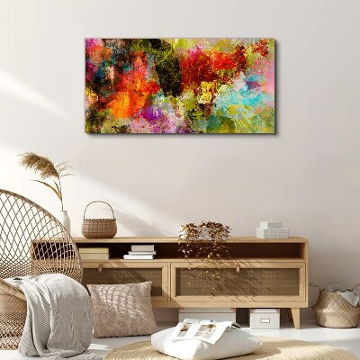 Tableau sur toile Le chaos coloré de l'abstraction
