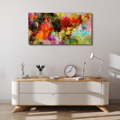 Tableau sur toile Le chaos coloré de l'abstraction
