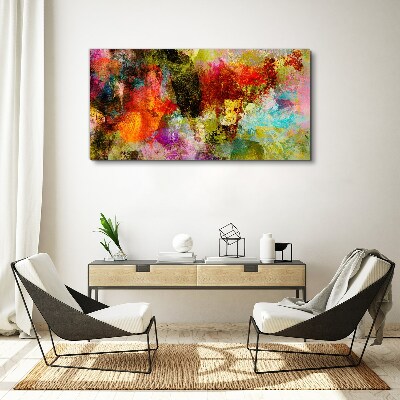Tableau sur toile Le chaos coloré de l'abstraction