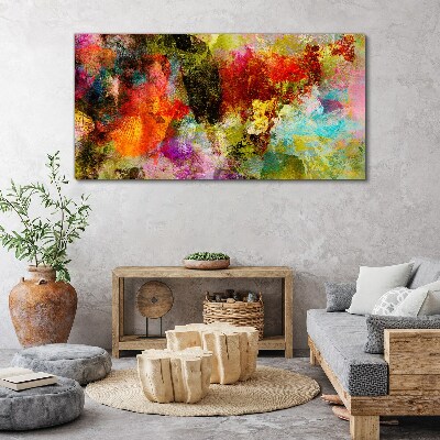 Tableau sur toile Le chaos coloré de l'abstraction