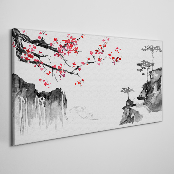 Tableau sur toile Paysages floraux de style japonais