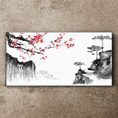 Tableau sur toile Paysages floraux de style japonais