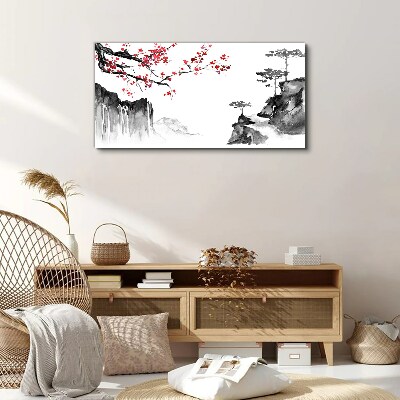 Tableau sur toile Paysages floraux de style japonais