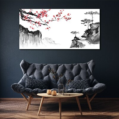 Tableau sur toile Paysages floraux de style japonais