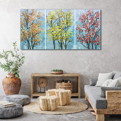 Tableau toile imprimée Arbres d'automne en couleurs