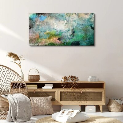 Tableau toile imprimée Composition abstraite dans les tons de vert