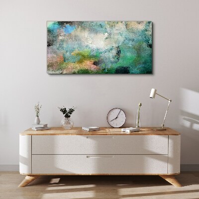 Tableau toile imprimée Composition abstraite dans les tons de vert