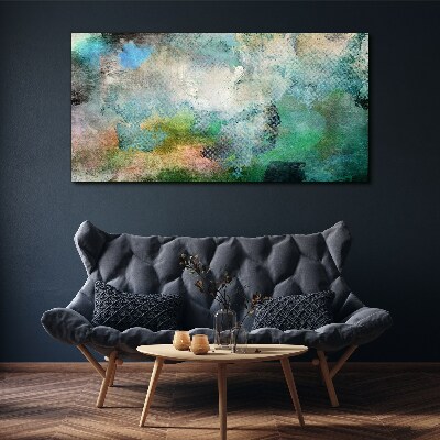 Tableau toile imprimée Composition abstraite dans les tons de vert
