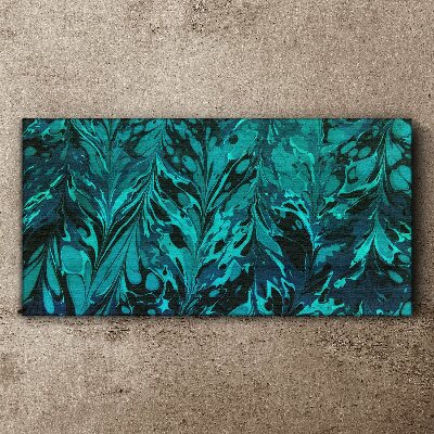 Tableau toile imprimée Tourbillons turquoise d'abstraction