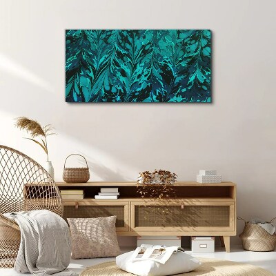 Tableau toile imprimée Tourbillons turquoise d'abstraction