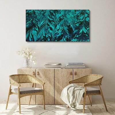 Tableau toile imprimée Tourbillons turquoise d'abstraction