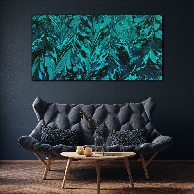 Tableau toile imprimée Tourbillons turquoise d'abstraction