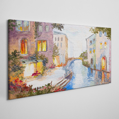 Tableau sur toile Les charmants canaux de la ville
