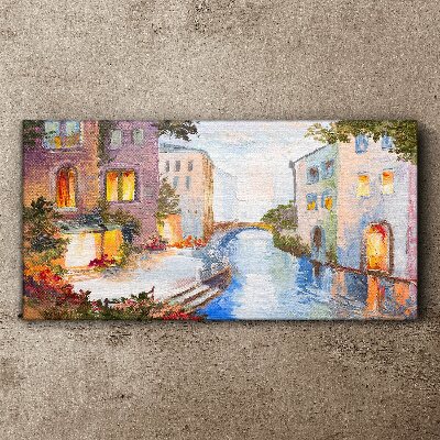 Tableau sur toile Les charmants canaux de la ville