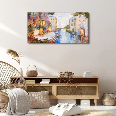 Tableau sur toile Les charmants canaux de la ville