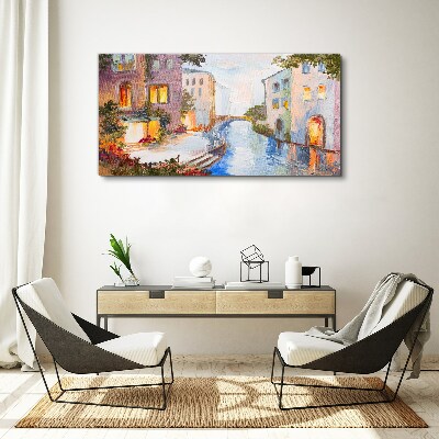 Tableau sur toile Les charmants canaux de la ville