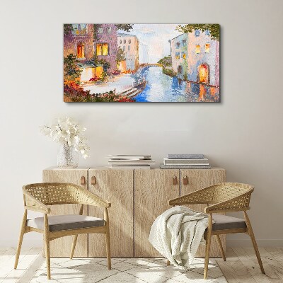 Tableau sur toile Les charmants canaux de la ville