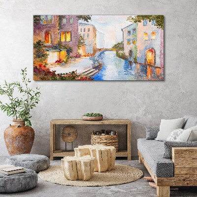 Tableau sur toile Les charmants canaux de la ville