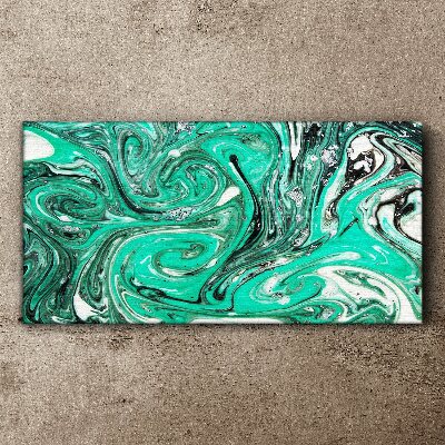Tableau toile imprimée Tourbillons turquoise d'abstraction