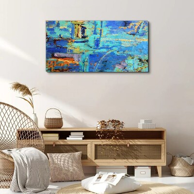 Tableau sur toile Composition abstraite dans les tons bleus