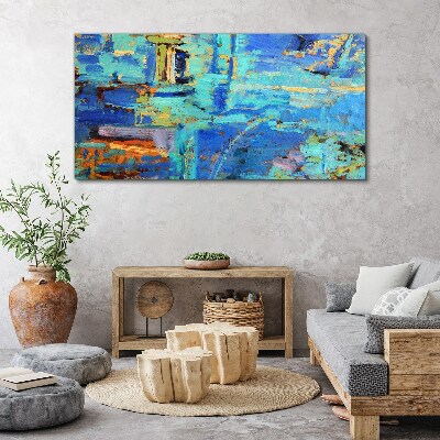Tableau sur toile Composition abstraite dans les tons bleus