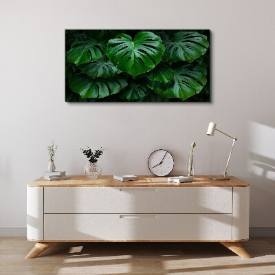 Tableau imprimé sur toile Symphonie verte de feuilles de Monstera