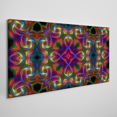 Tableau imprimé sur toile Une mosaïque colorée de motifs lumineux