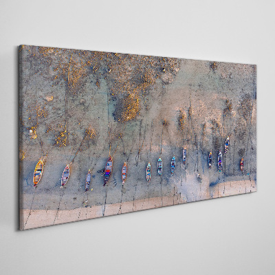 Tableau imprimé sur toile Un port tranquille dans la lumière du coucher du soleil