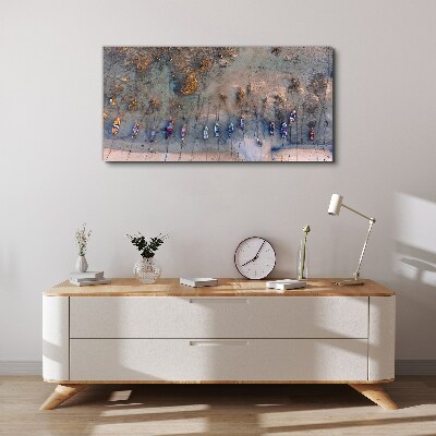 Tableau imprimé sur toile Un port tranquille dans la lumière du coucher du soleil
